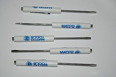 Promotional Matco Tools Pocket Flat Screwdriver With Magnet Top  Tool 5 Pack New