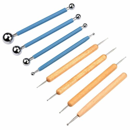 8pcs Ball Stylus Dotting Tools For Clay Pottery Doll Modeling Paper Flowers K5l5
