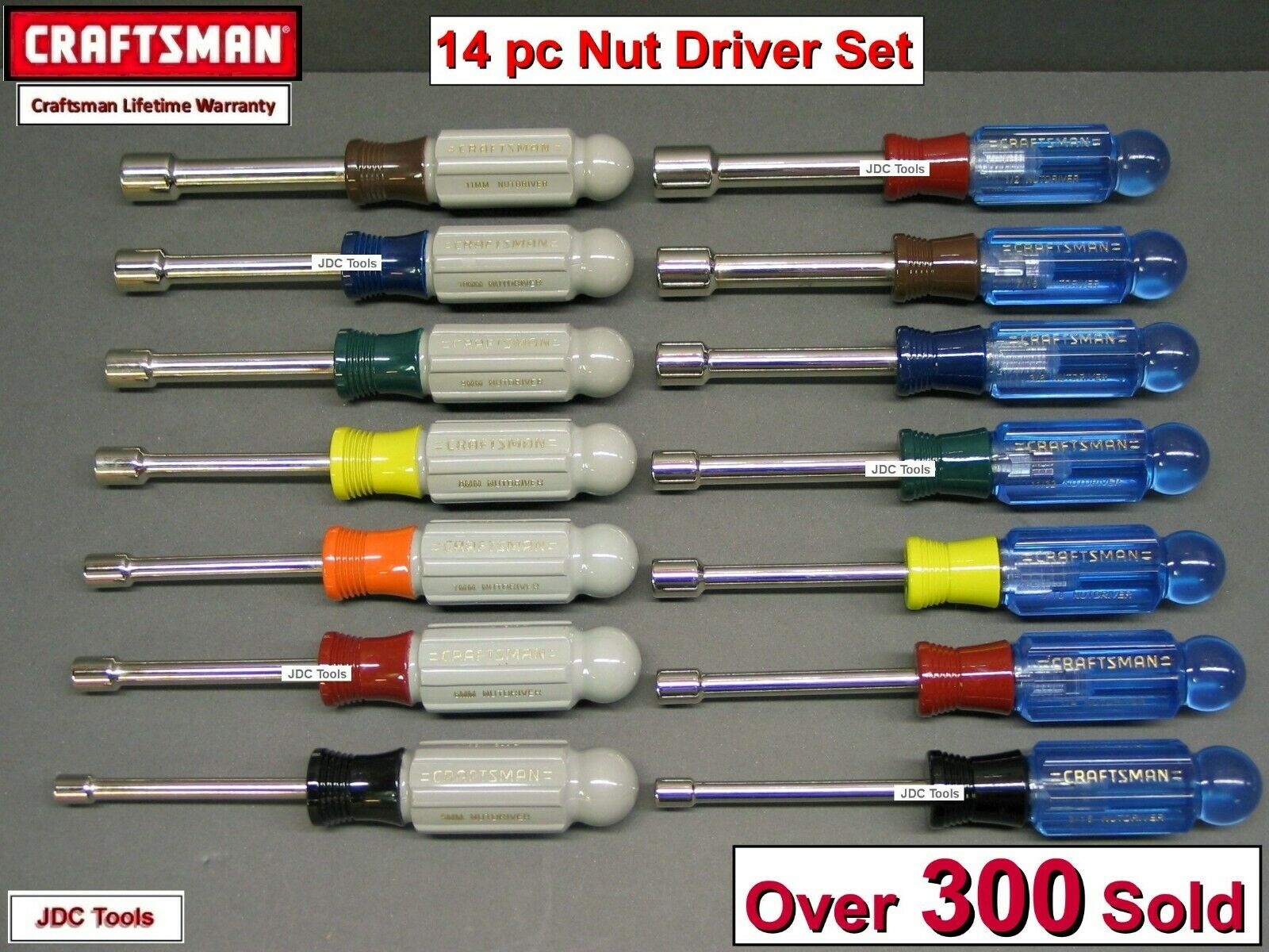 Craftsman Hand Tools 14 Pc Sae And Metric Mm Nut Driver Set 7
