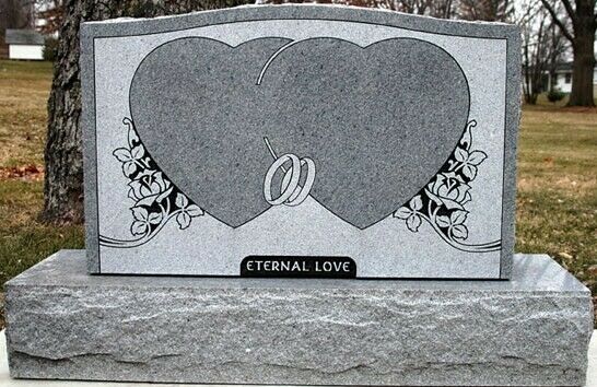 Georgia Gray Headstone Cemetery Grave Marker Carving Customized Eternal Love