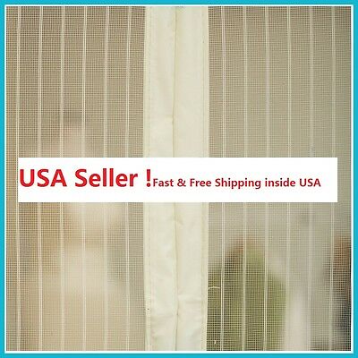 White Screen Door Hands-free Magic Mesh Magnets For Pets Stop Bug Mosquito Fly