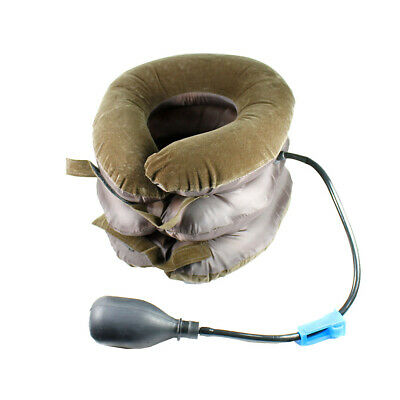 Cervical Neck Traction Pillow Collar Inflatable Portable Device